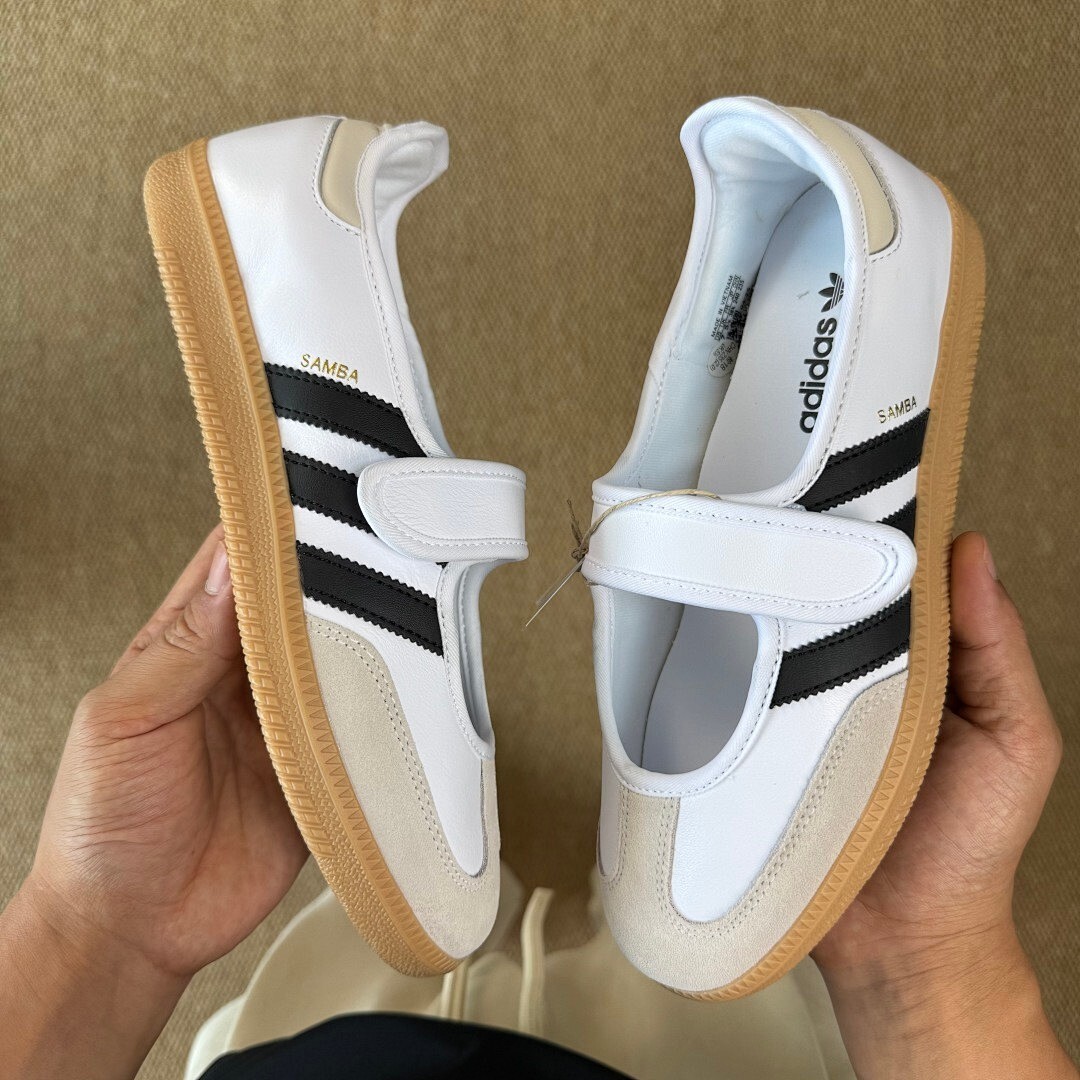 Adidas Samba OG Mary Jane Shoes IE0634 White Black Gum - Image 8