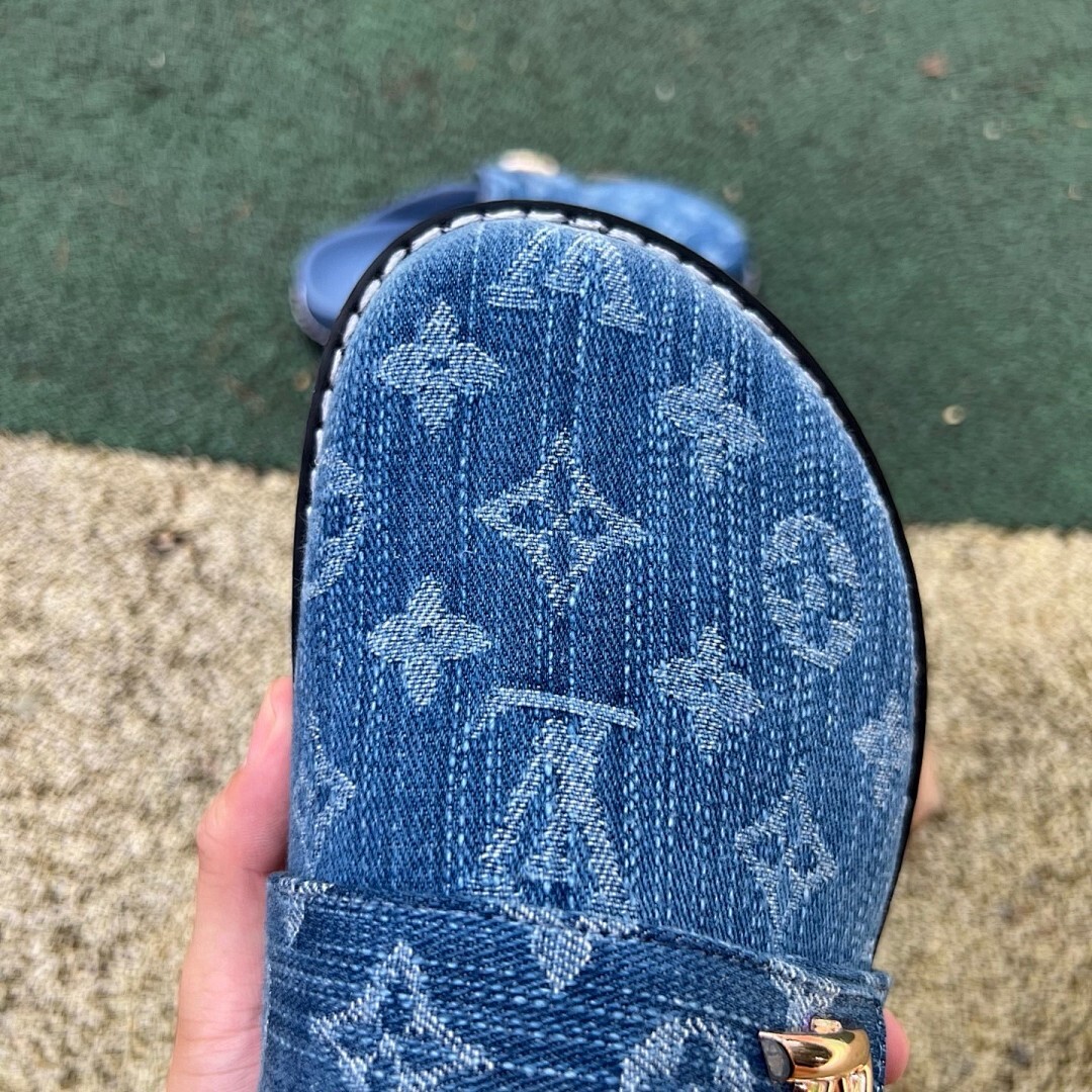 Louis Vuitton Lock It Flat Mule Monogram Denim - Image 5