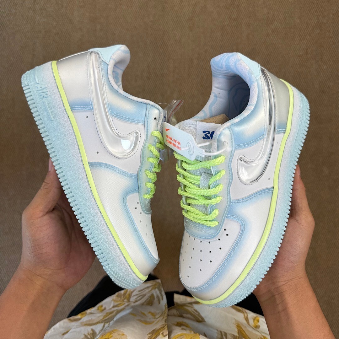 Nike Air Force 1 '07 SE Glacier Ice Barely Volt CV1724-400 - Image 8