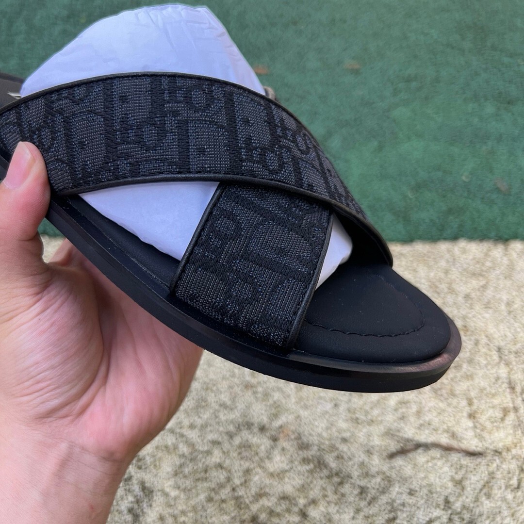 Dior Alpha Sandal Black Dior Oblique Jacquard - Image 4