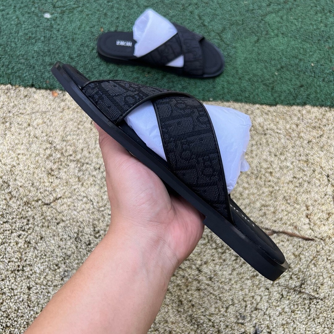 Dior Alpha Sandal Black Dior Oblique Jacquard - Image 7