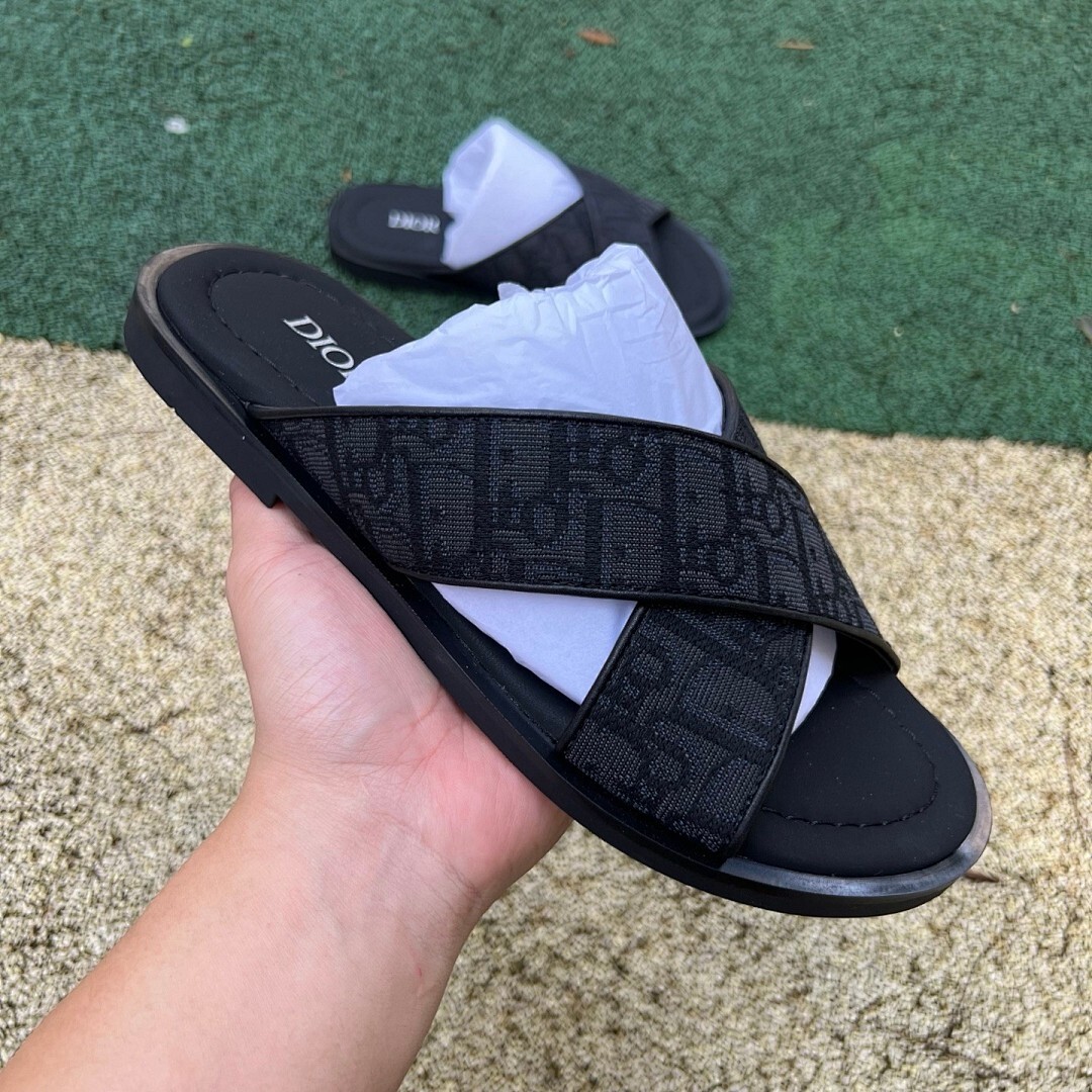 Dior Alpha Sandal Black Dior Oblique Jacquard - Image 9