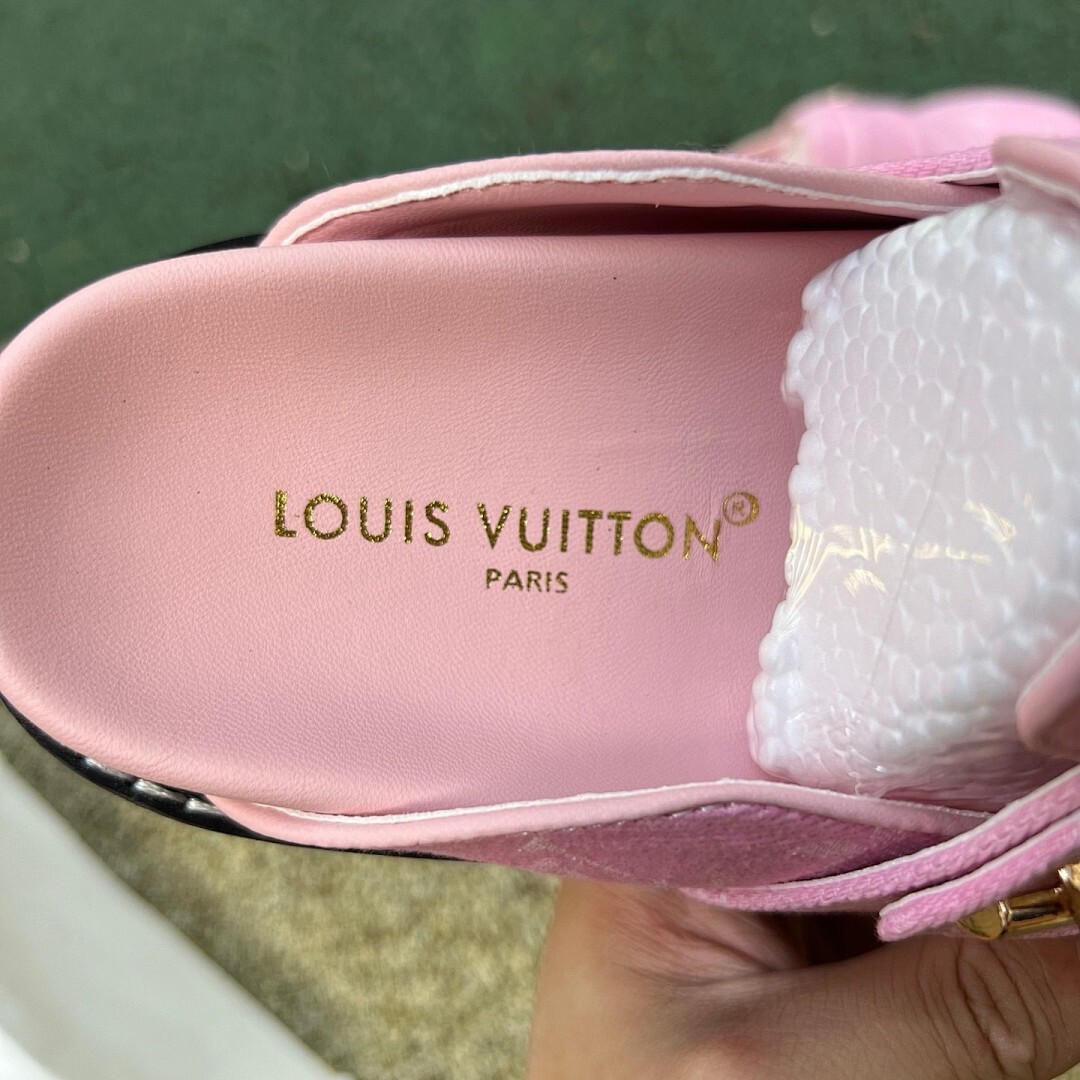 Louis Vuitton LV Easy Mule Pink Monogram Denim M82285 - Image 3