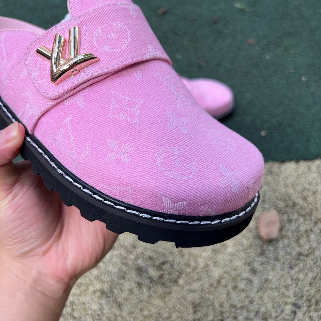 Louis Vuitton LV Easy Mule Pink Monogram Denim M82285 - Image 4