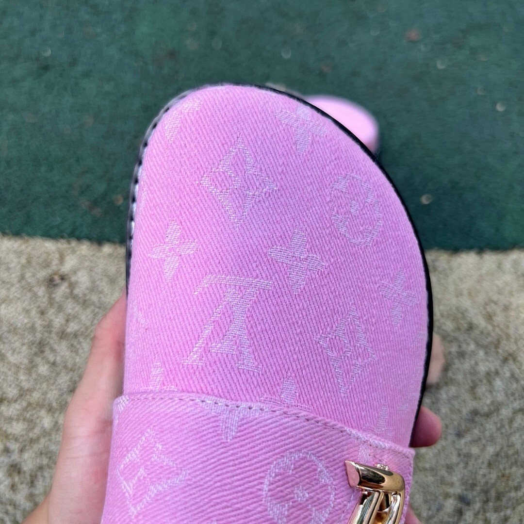 Louis Vuitton LV Easy Mule Pink Monogram Denim M82285 - Image 5