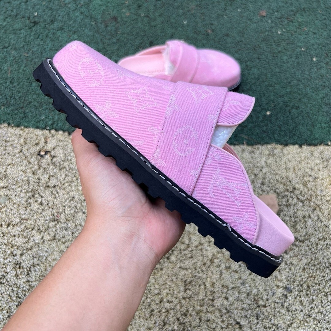 Louis Vuitton LV Easy Mule Pink Monogram Denim M82285 - Image 8