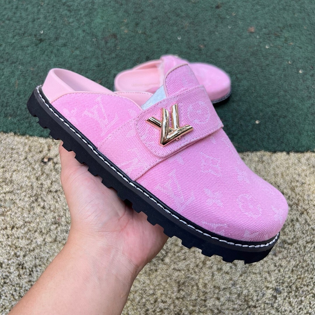 Louis Vuitton LV Easy Mule Pink Monogram Denim M82285 - Image 10