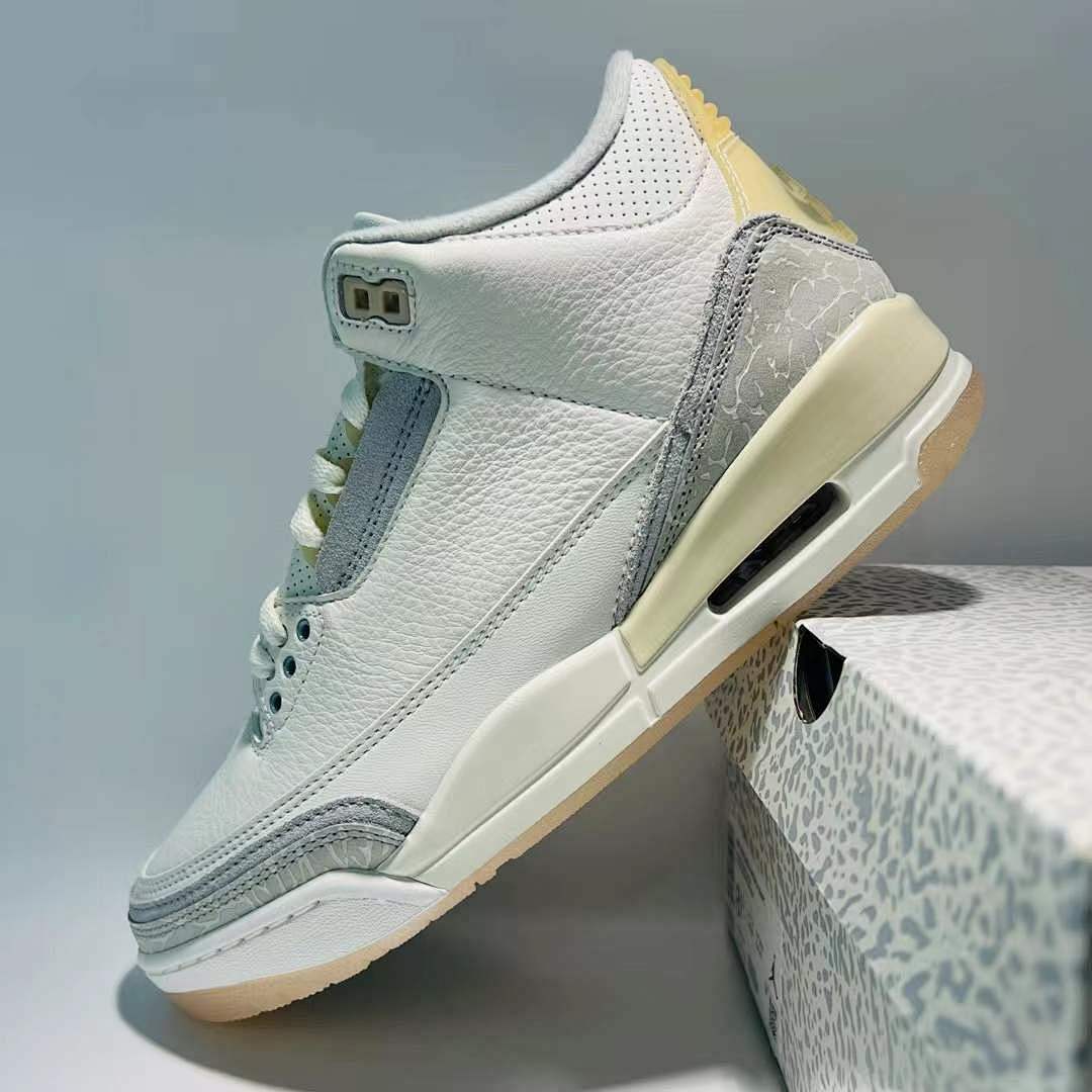 Nike Air Jordan 3 Retro Craft 'Ivory' Sail Cement Grey Shoes FJ9479-100 - Image 4