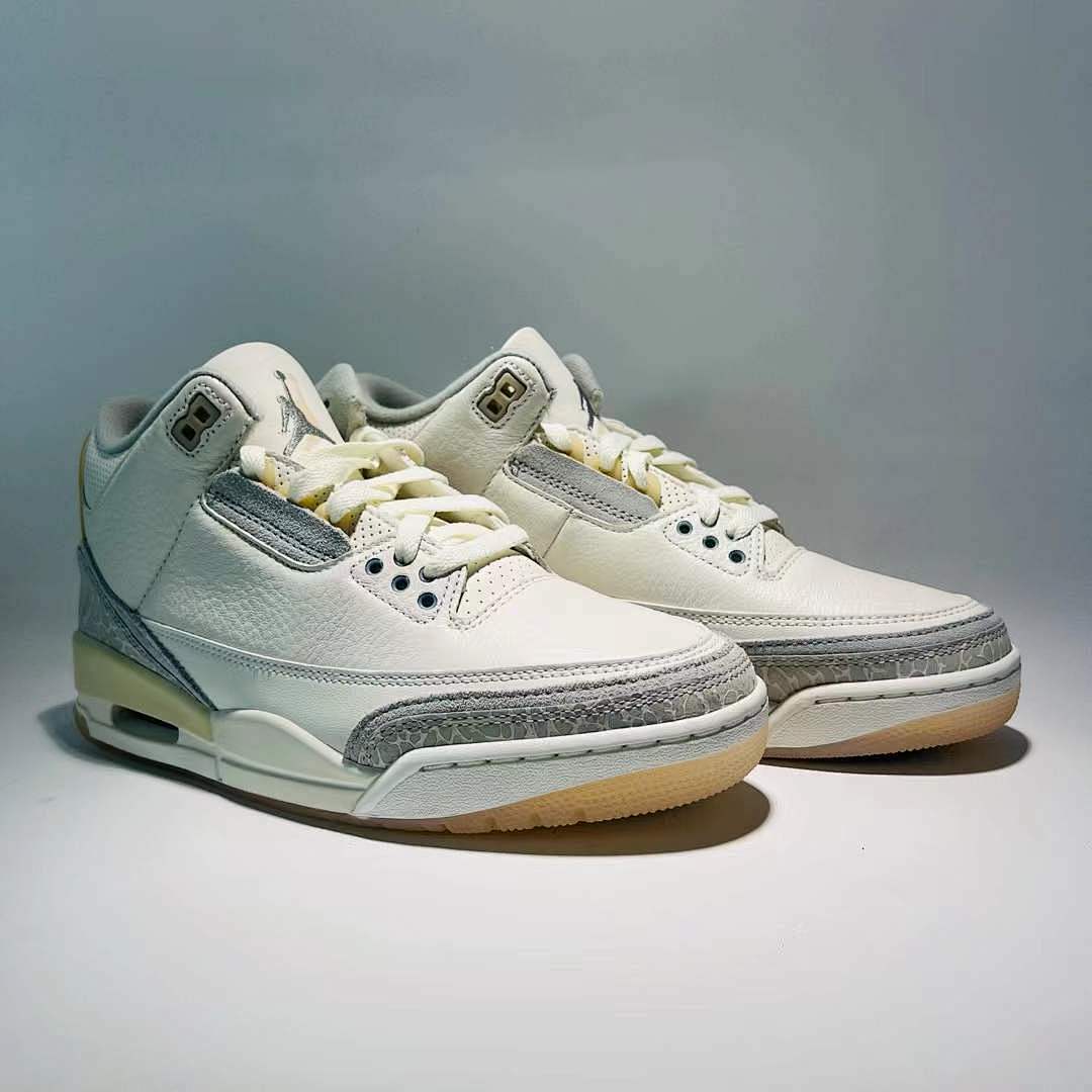 Nike Air Jordan 3 Retro Craft 'Ivory' Sail Cement Grey Shoes FJ9479-100 - Image 10