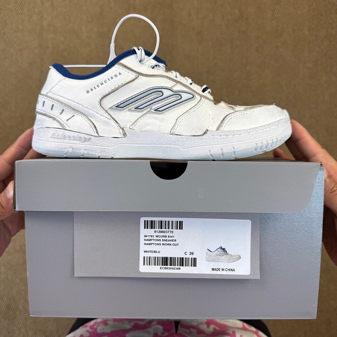 Balenciaga 3XL Sneakers White Royal Blue - Image 3