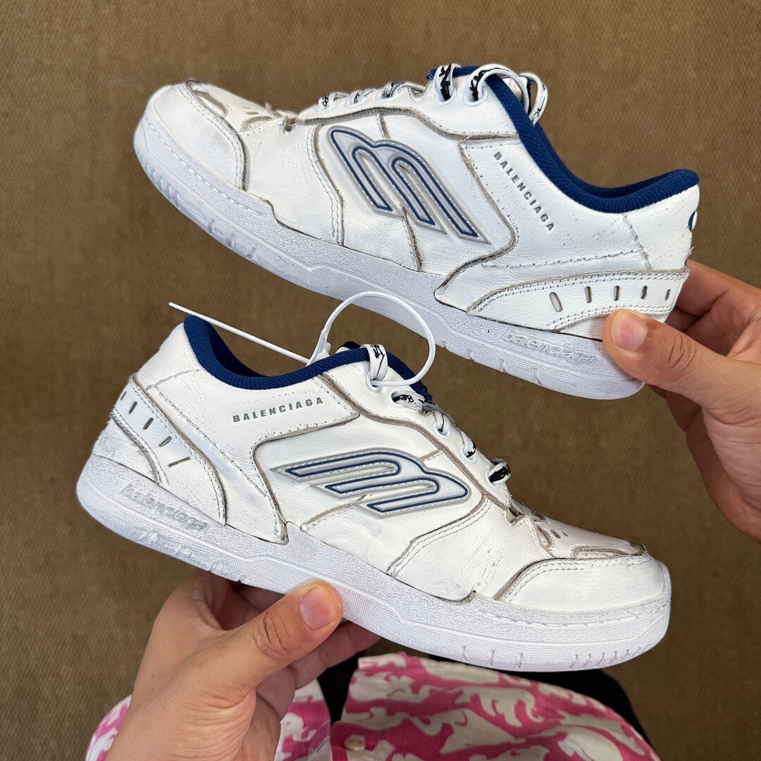Balenciaga 3XL Sneakers White Royal Blue - Image 9