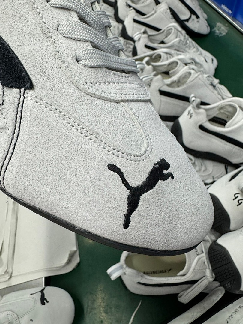 Balenciaga Puma Jordan White Black Speedcat Sneakers - Image 8