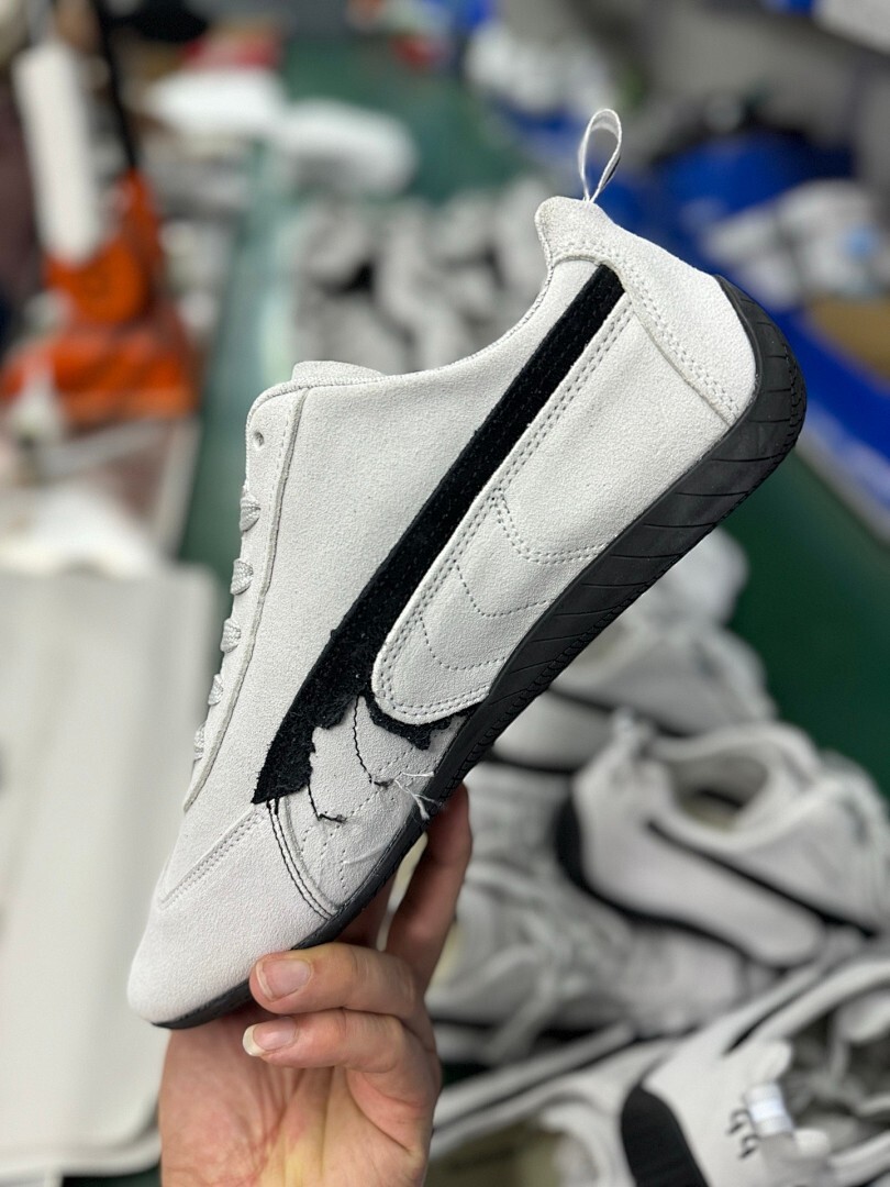 Balenciaga Puma Jordan White Black Speedcat Sneakers - Image 11