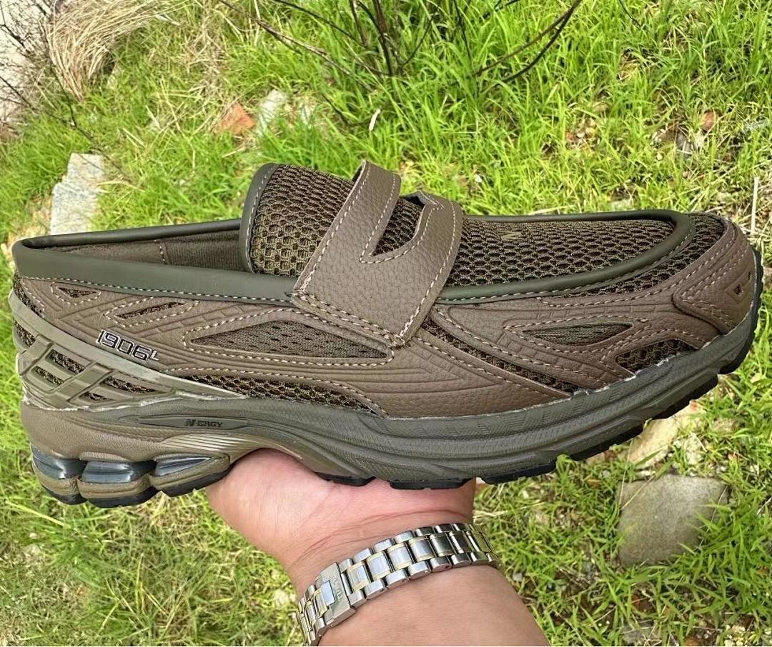 New Balance 1906L Loafer Slip-On Strap Sneakers Olive Brown N-ERGY