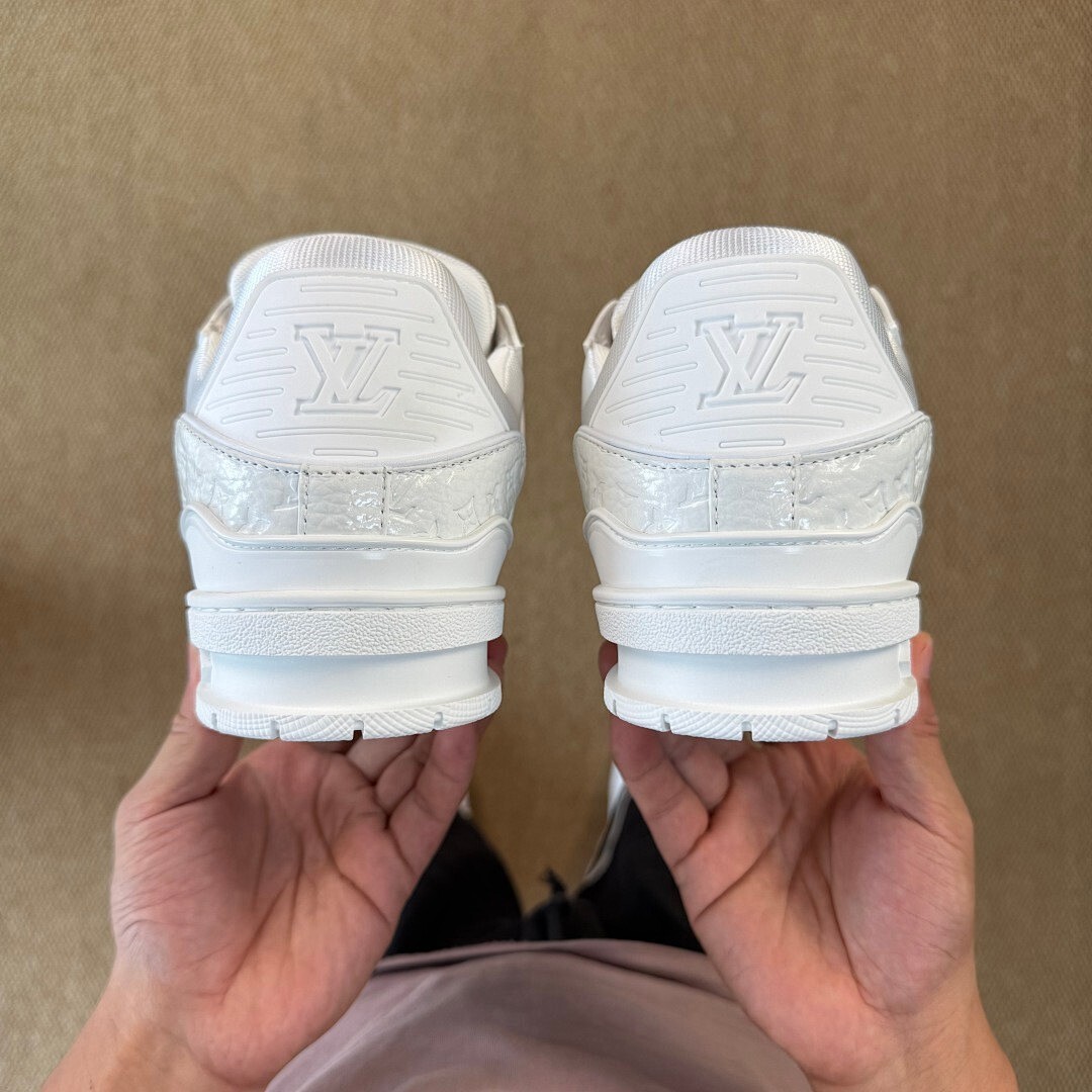 Louis Vuitton LV Trainer Sneaker White Monogram Embossed - Image 6