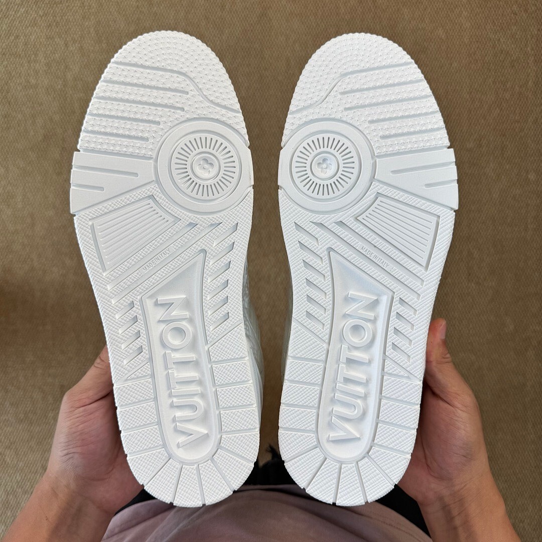 Louis Vuitton LV Trainer Sneaker White Monogram Embossed - Image 7