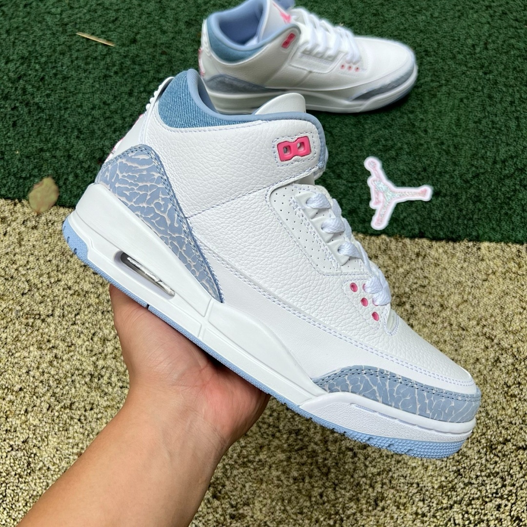 Air Jordan 3 Retro GS True Blue Crimson FD8636-160 - Image 9