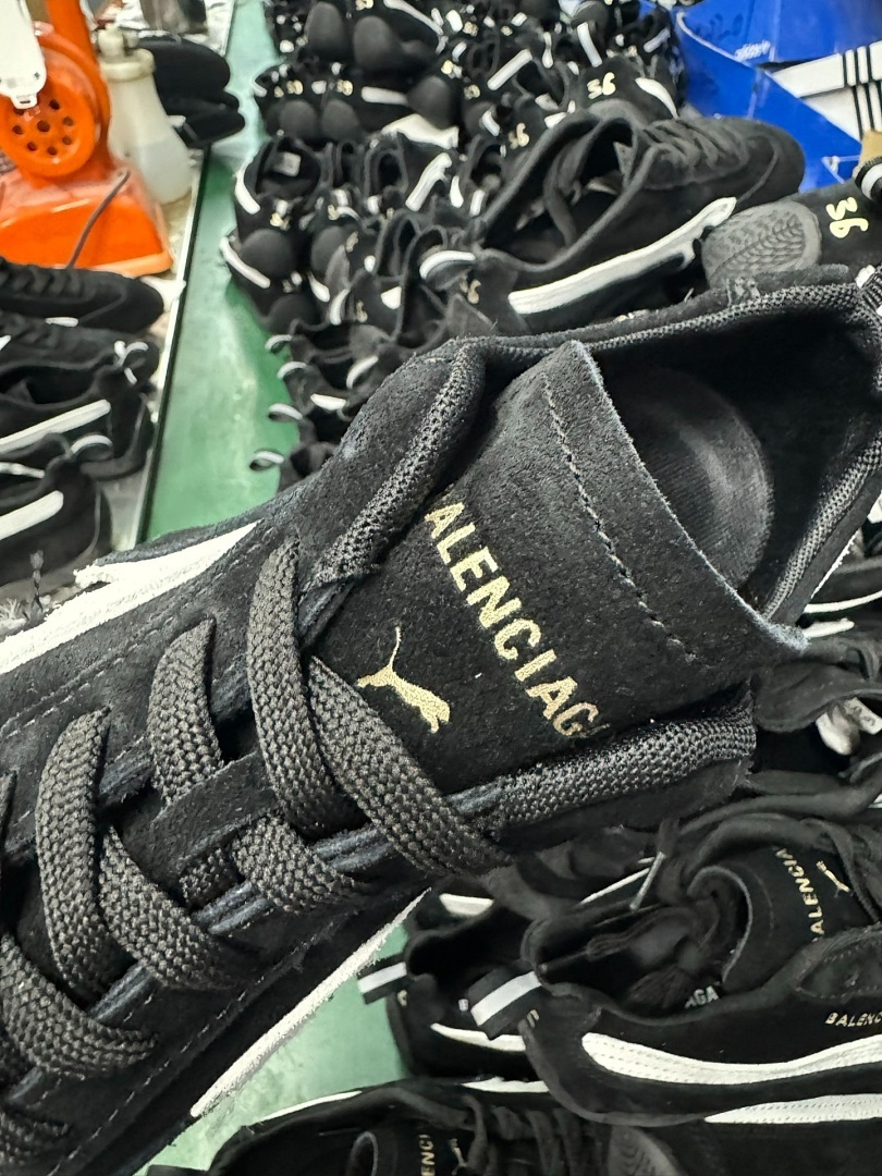 Balenciaga Puma Jordan Suede Sneakers Black - Image 6