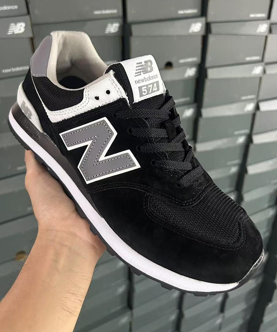 New Balance 574 Black Grey White Unisex Lifestyle Sneakers Shoes