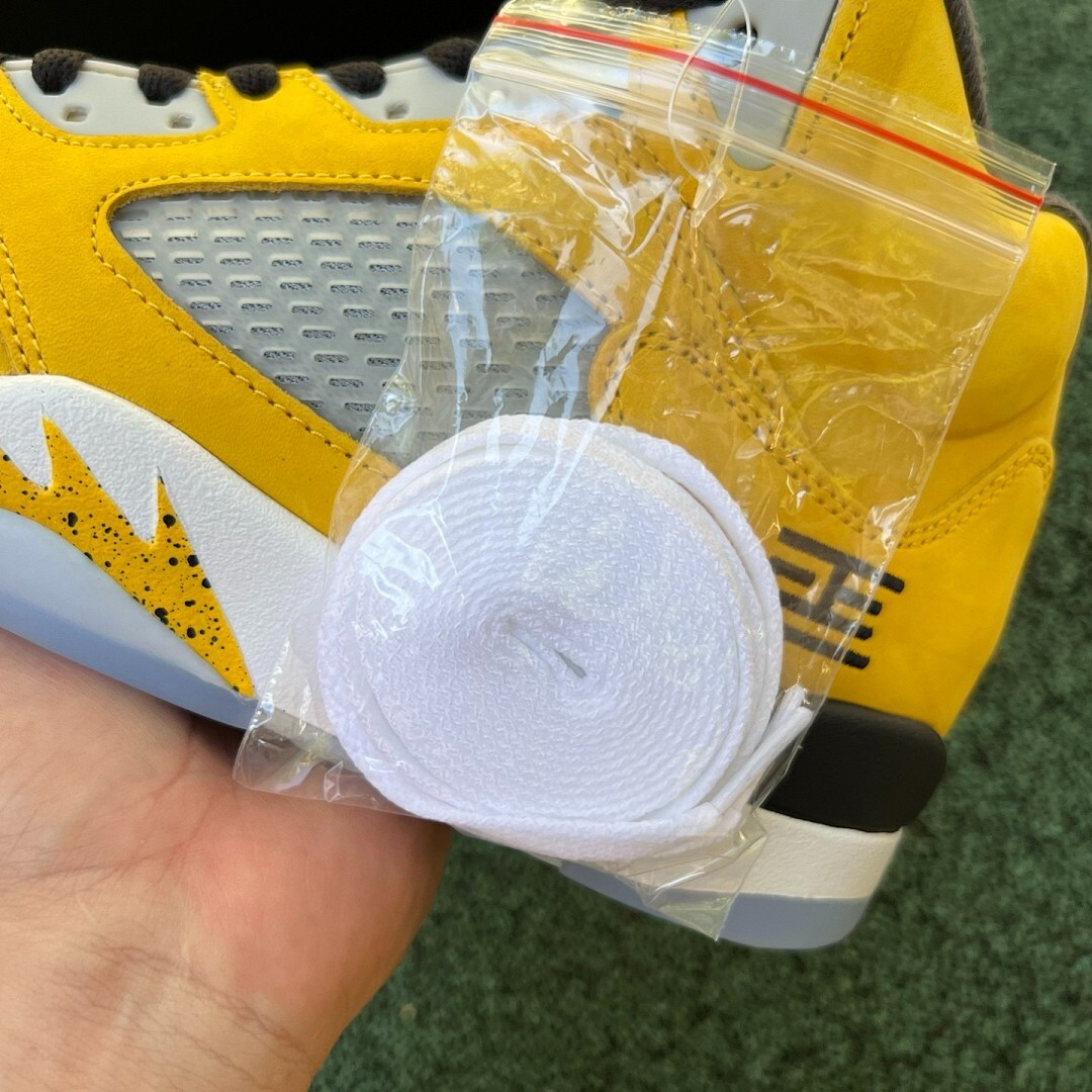 Air Jordan 5 'Michigan' Player Exclusive Amarillo College Navy Wolf Grey Black - Image 7