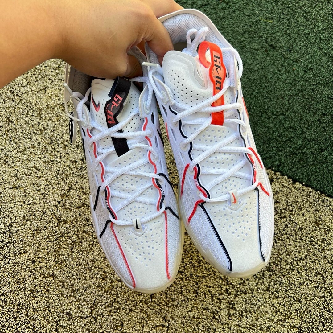 Nike GT Cut 3 White Bright Crimson Black FJ6408-100 - Image 4