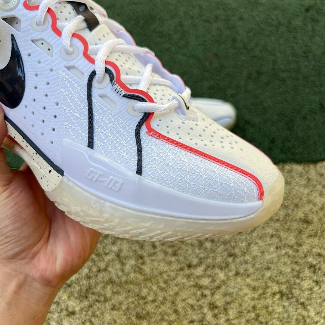 Nike GT Cut 3 White Bright Crimson Black FJ6408-100 - Image 6