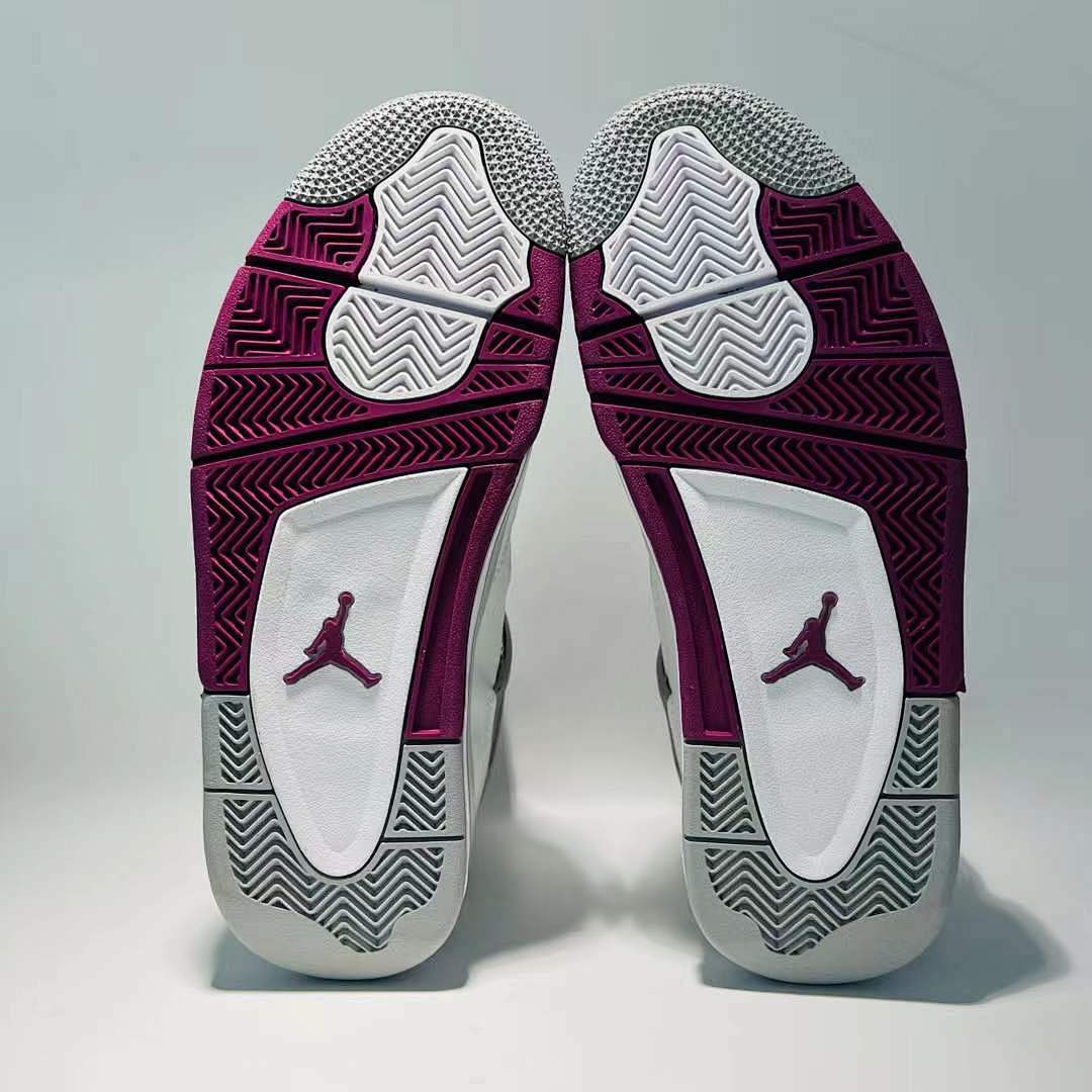 Air Jordan 4 Retro GS Active Fuchsia White Purple Grey Grade School Sneakers Shoes 408452-167 - Image 5