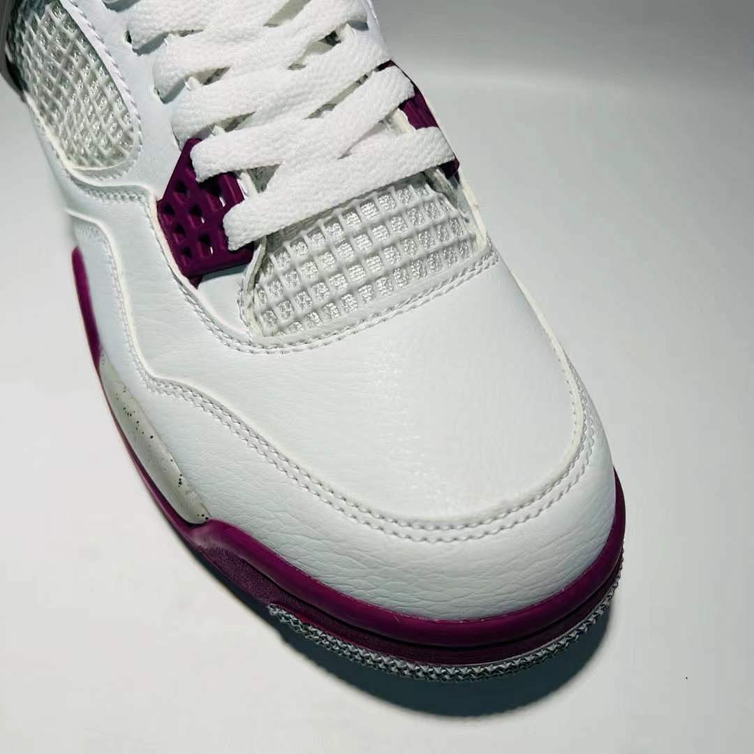 Air Jordan 4 Retro GS Active Fuchsia White Purple Grey Grade School Sneakers Shoes 408452-167 - Image 6