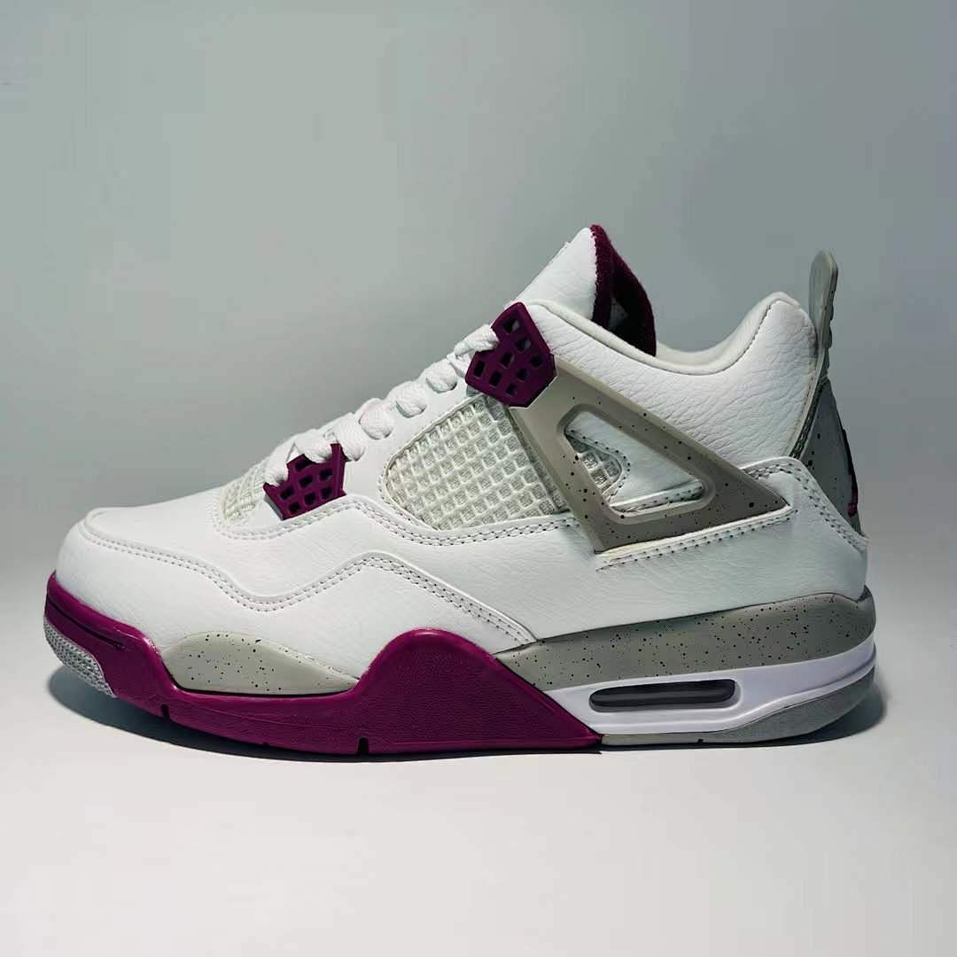 Air Jordan 4 Retro GS Active Fuchsia White Purple Grey Grade School Sneakers Shoes 408452-167 - Image 9