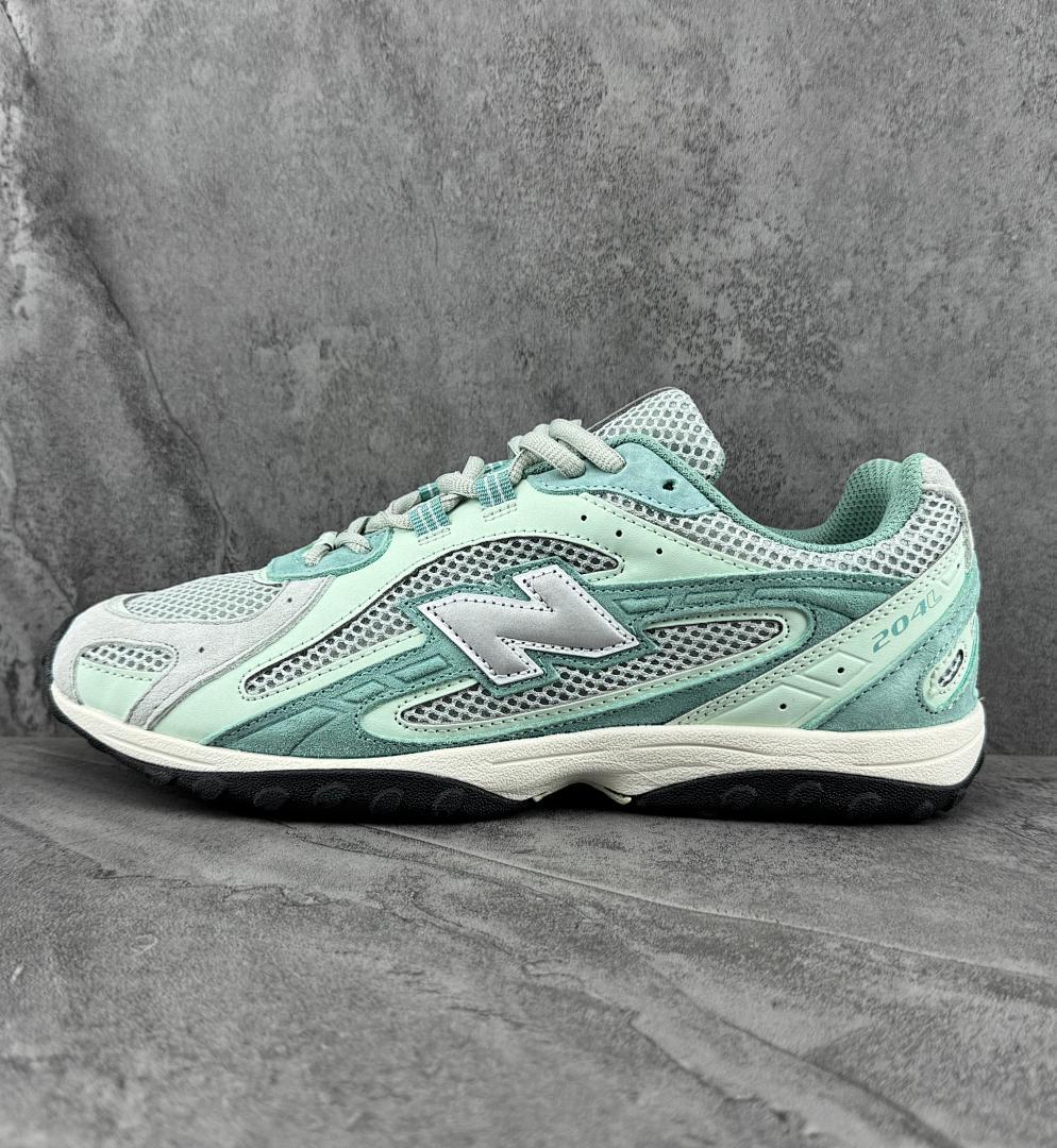 2040 Y2K Retro Running Sneakers Mint Green Teal Grey