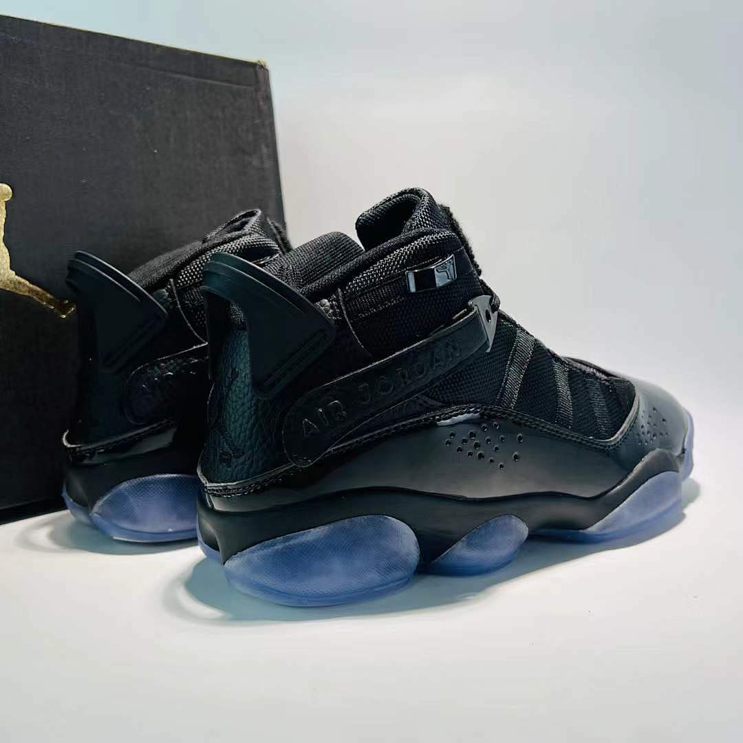 Air Jordan 6 Rings "Triple Black" Men's Basketball Shoes Icy Soles 322992-015 - Image 3