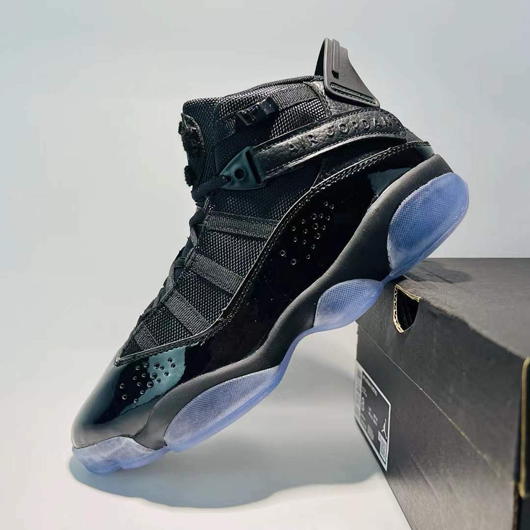 Air Jordan 6 Rings "Triple Black" Men's Basketball Shoes Icy Soles 322992-015 - Image 4