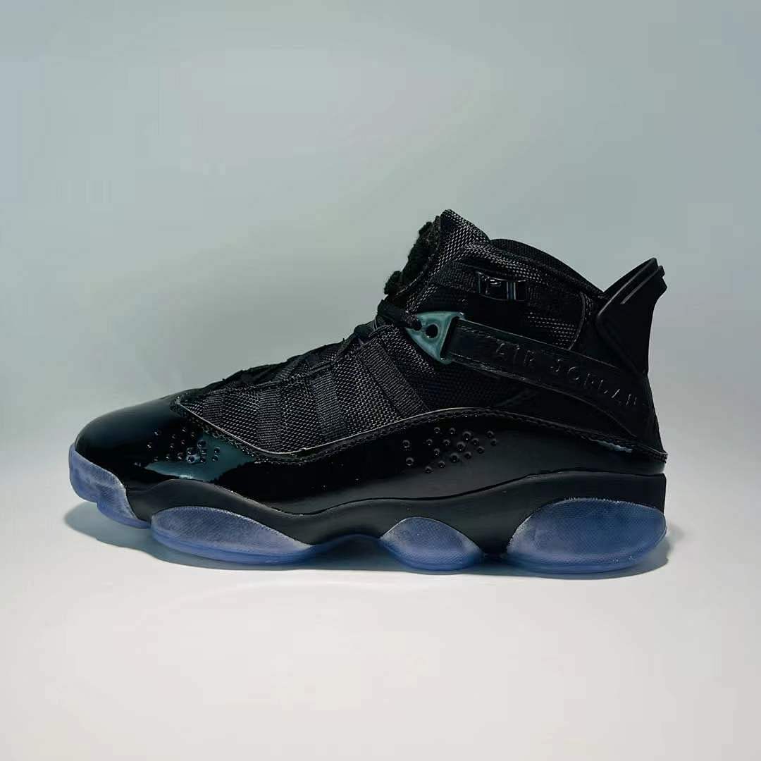 Air Jordan 6 Rings "Triple Black" Men's Basketball Shoes Icy Soles 322992-015 - Image 9