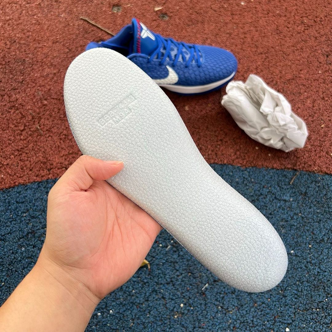 Nike Kobe 6 Protro PE Baseball Cleats Royal Blue White Red #8 - Image 5