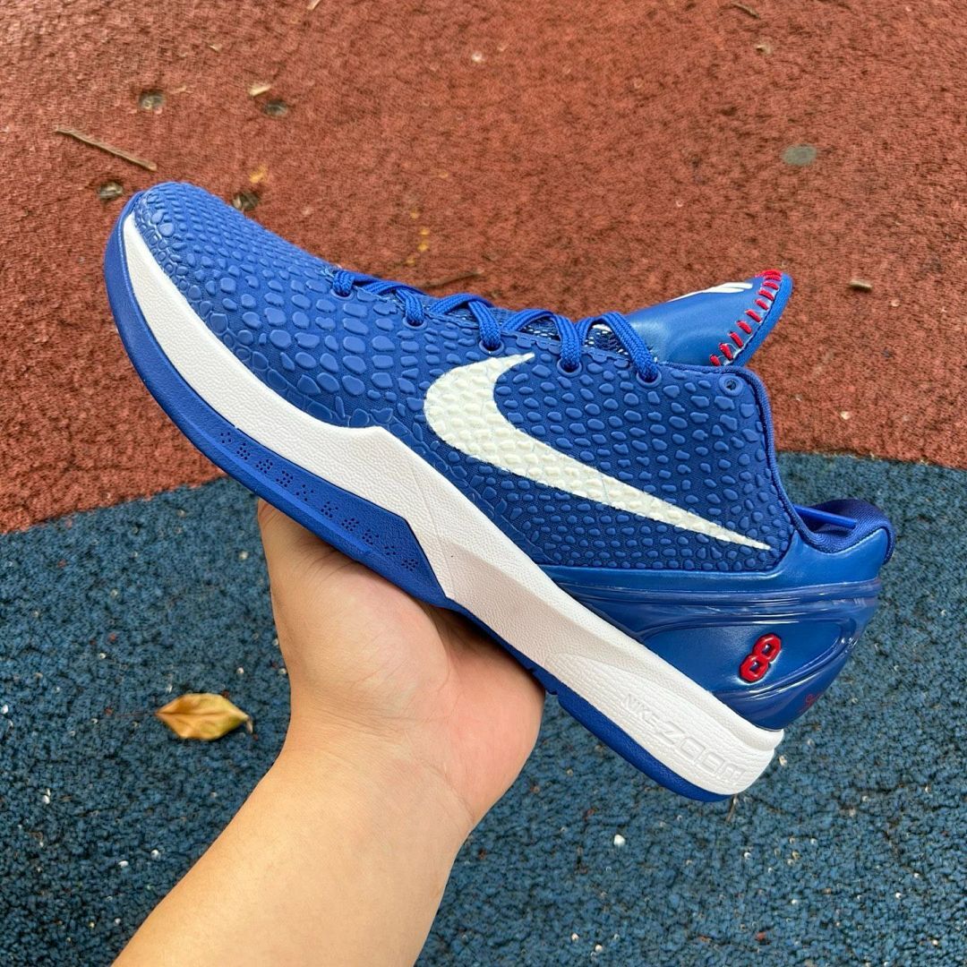 Nike Kobe 6 Protro PE Baseball Cleats Royal Blue White Red #8 - Image 10