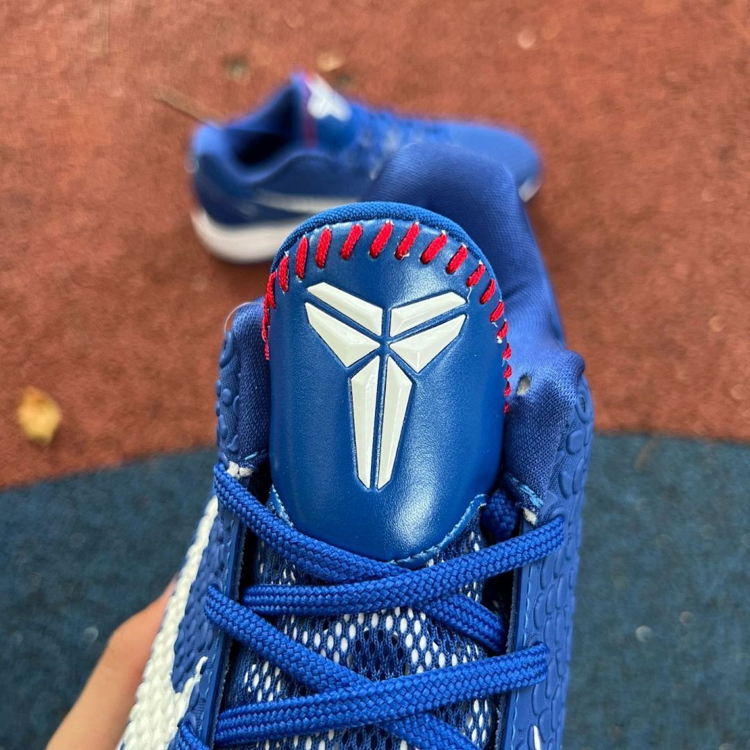Nike Kobe 6 Protro PE Baseball Cleats Royal Blue White Red #8 - Image 13