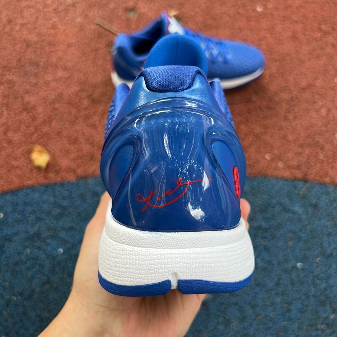 Nike Kobe 6 Protro PE Baseball Cleats Royal Blue White Red #8 - Image 17