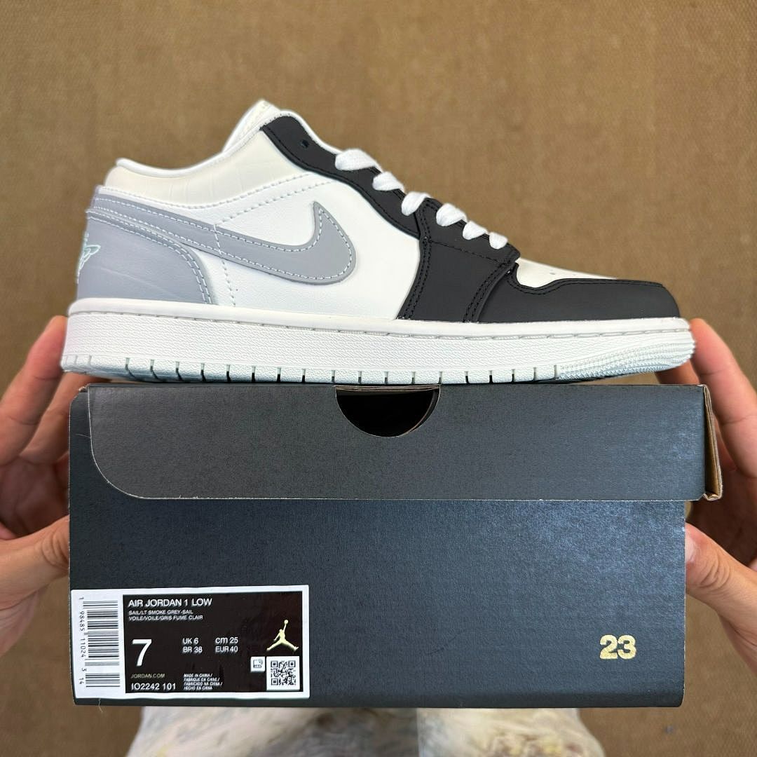 Nike Air Jordan 1 Low Light Smoke Grey 553558-039 - Image 3