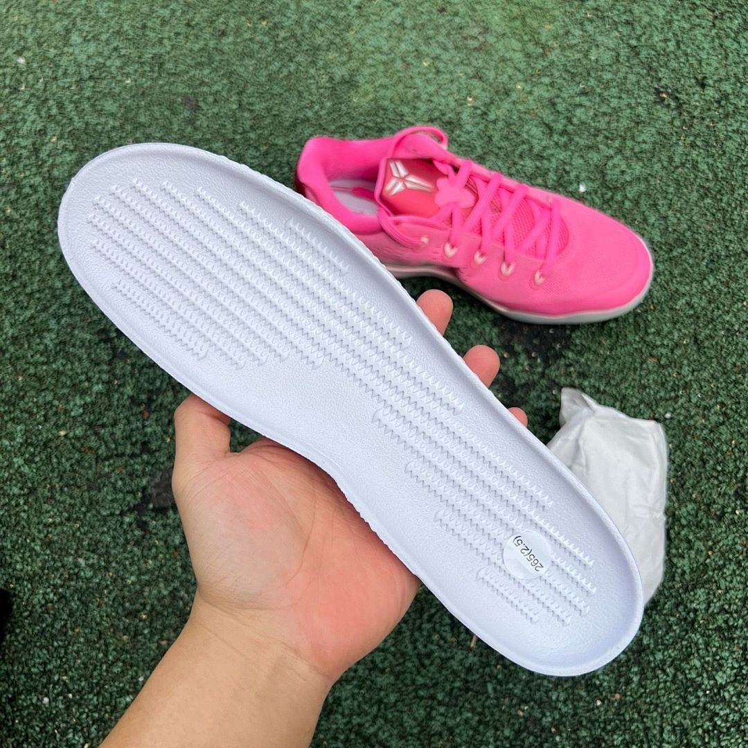 Nike Kobe 9 EM Low "Pink Fire" White Light Photo Blue 646701-616 - Image 7