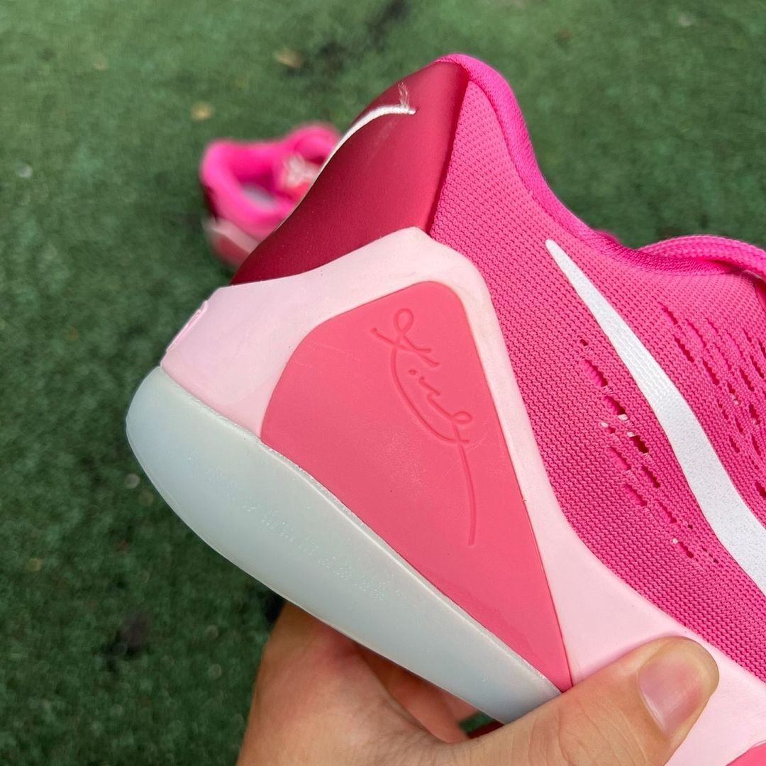 Nike Kobe 9 EM Low "Pink Fire" White Light Photo Blue 646701-616 - Image 8