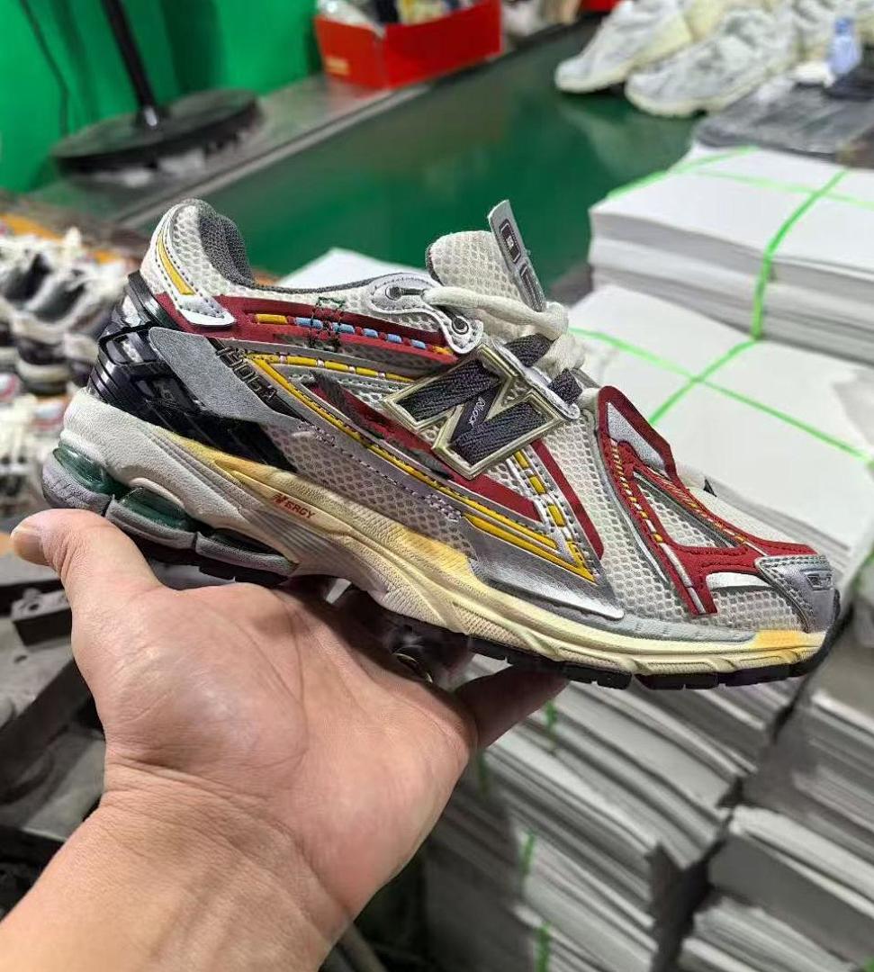 New Balance 1906R Cream Red Yellow Silver Metallic Aged Running Shoes Sneakers