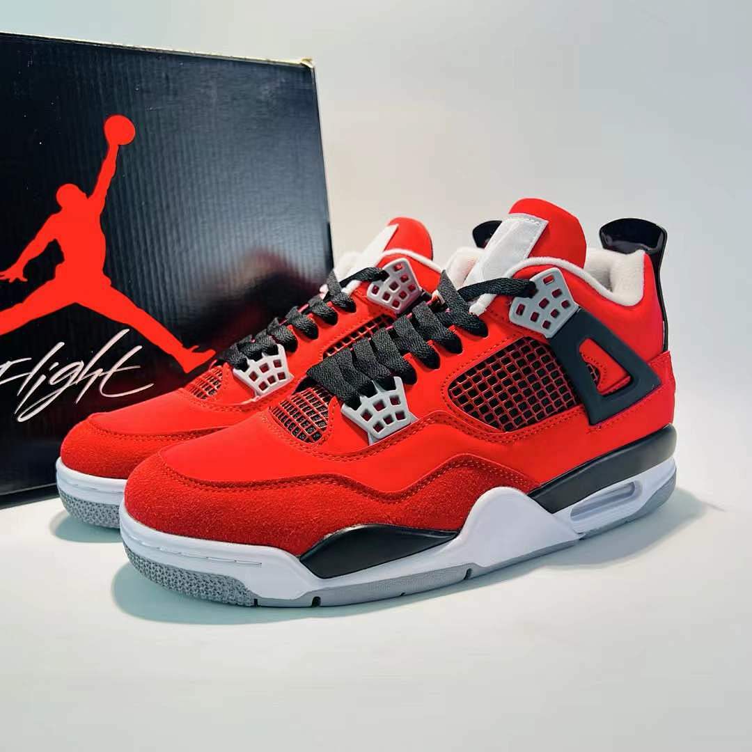 Air Jordan 4 Retro Red Thunder Crimson Black White CT8527-016 Men's Sneakers