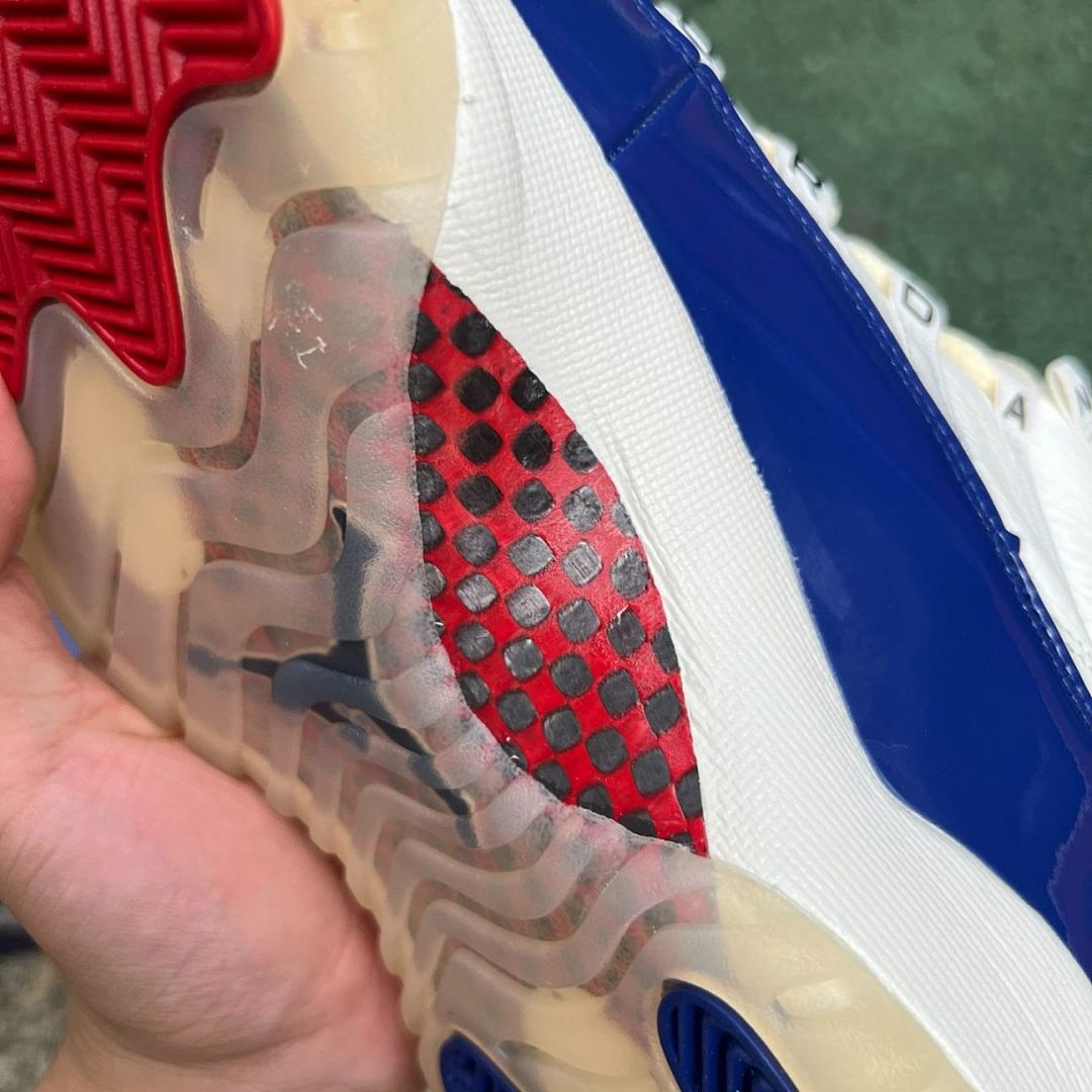 Air Jordan 11 Retro White Royal Blue University Red - Image 8