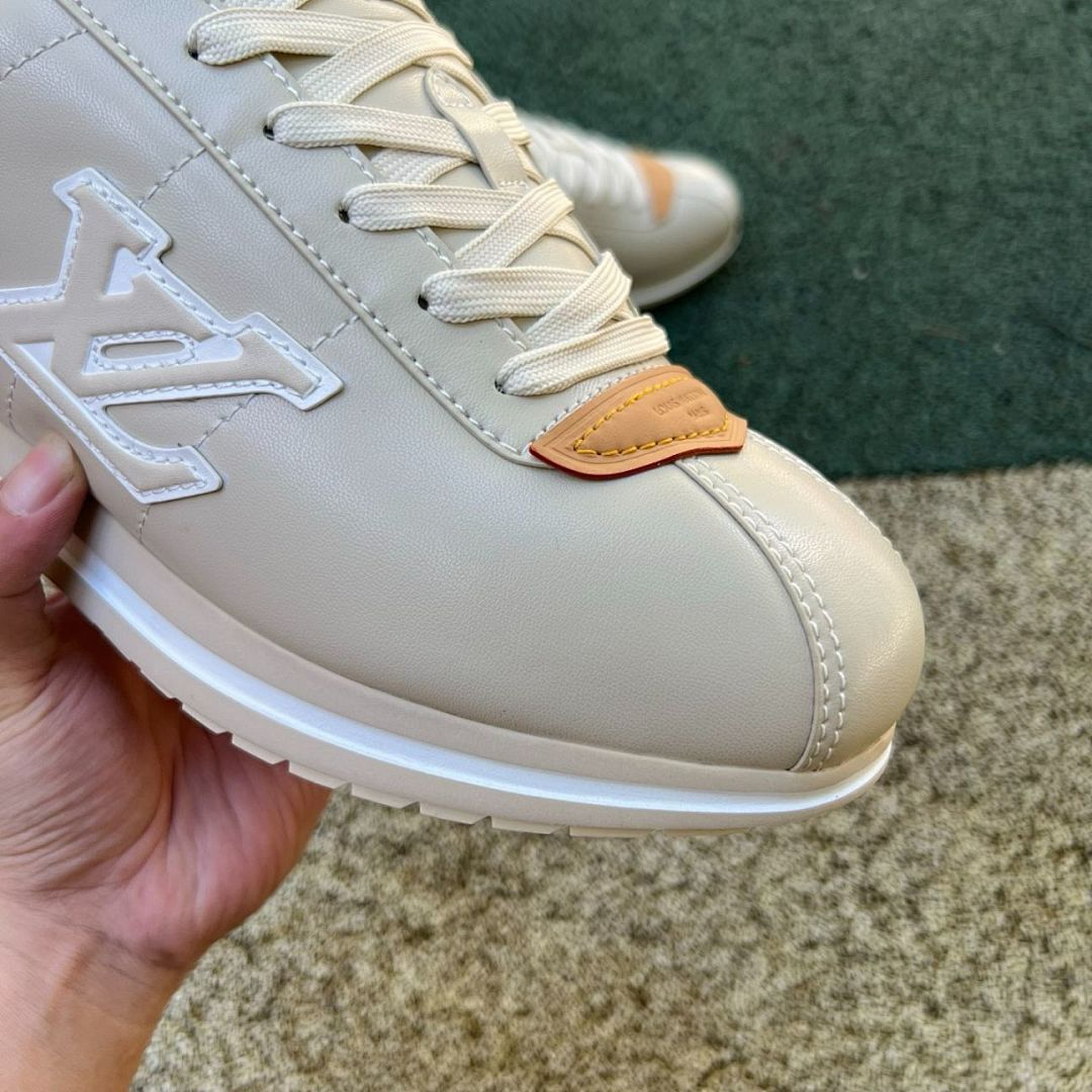 Louis Vuitton LV Runner Sneaker Beige Leather - Image 3