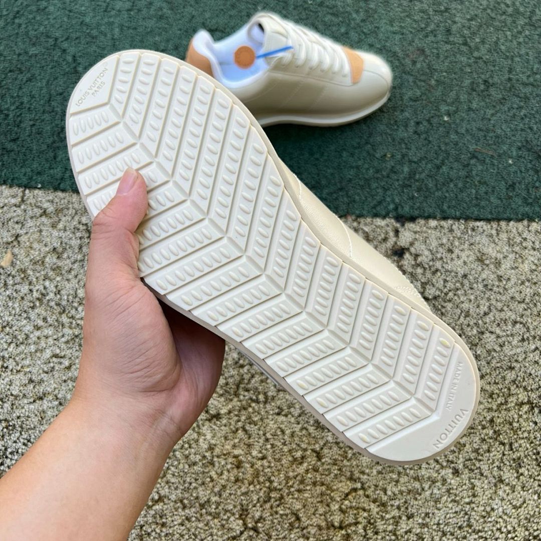 Louis Vuitton LV Runner Sneaker Beige Leather - Image 6