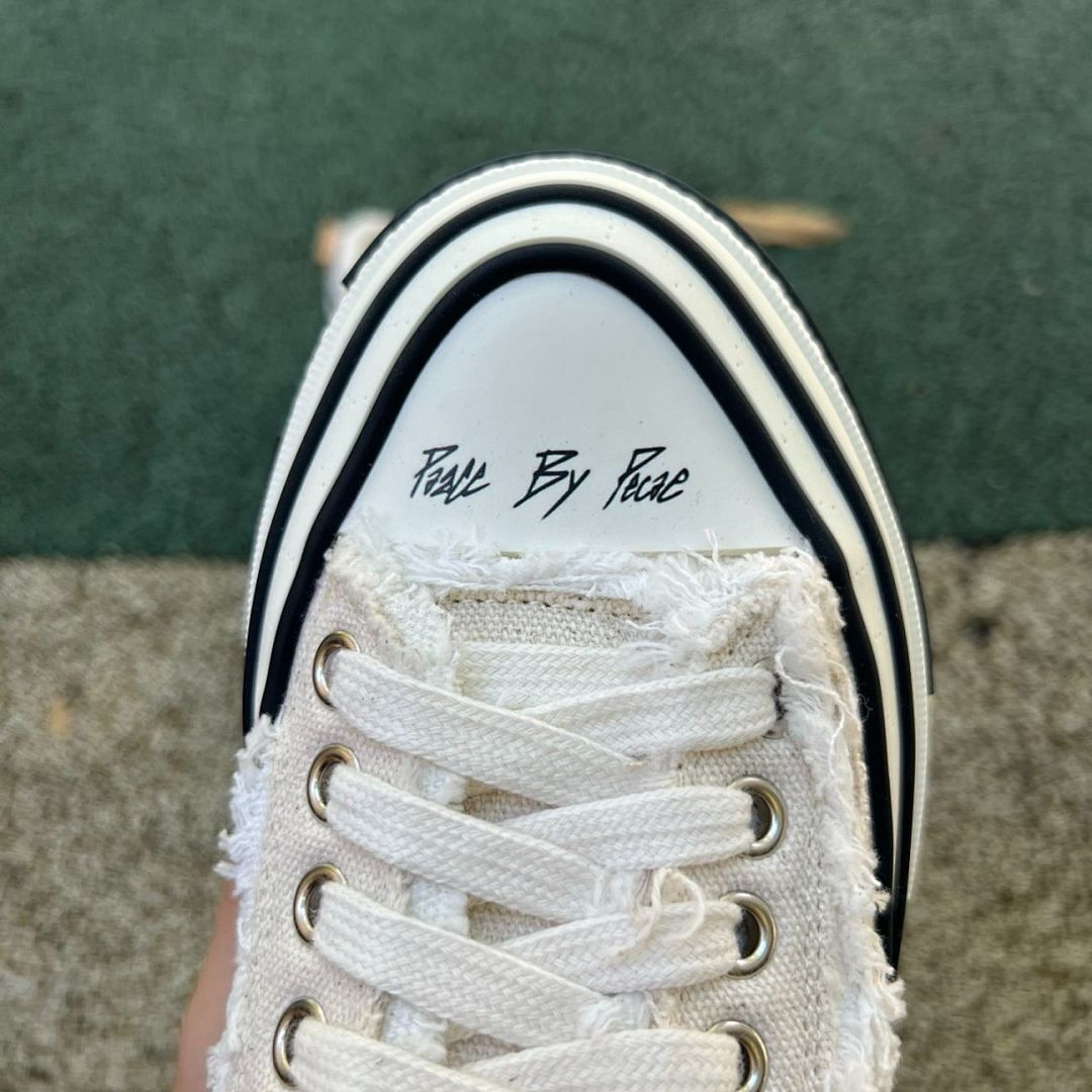 AVSESLSR AVB Distressed Canvas Platform Low Top Sneakers - Image 4