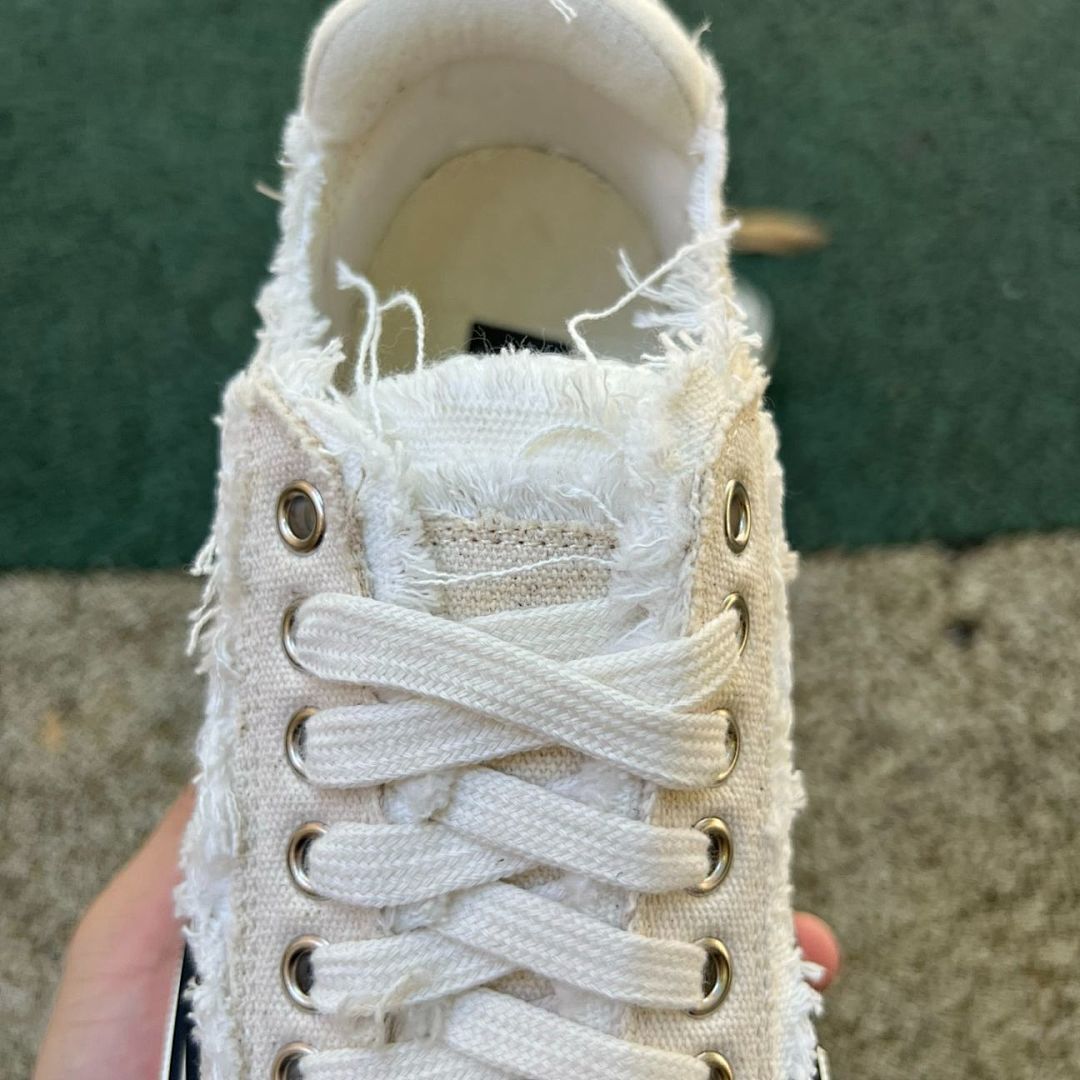 AVSESLSR AVB Distressed Canvas Platform Low Top Sneakers - Image 5