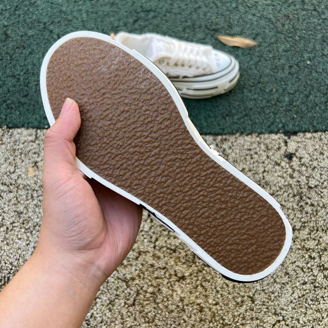 AVSESLSR AVB Distressed Canvas Platform Low Top Sneakers - Image 6