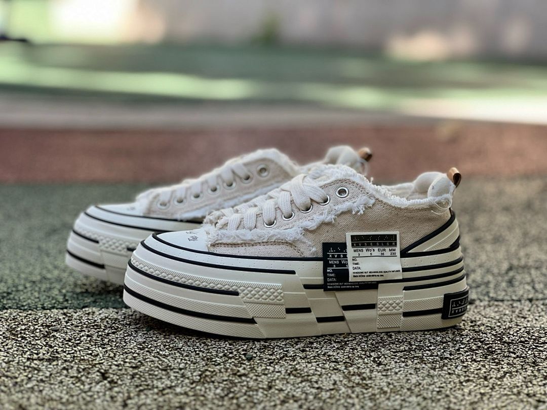 AVSESLSR AVB Distressed Canvas Platform Low Top Sneakers - Image 10