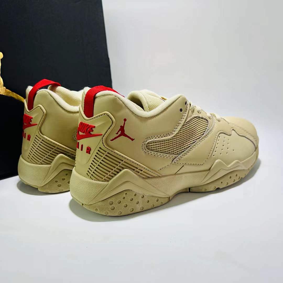 Air Jordan 7 Retro Vachetta Tan DD9335-200 Women's Beige Khaki Lifestyle Sneakers - Image 3